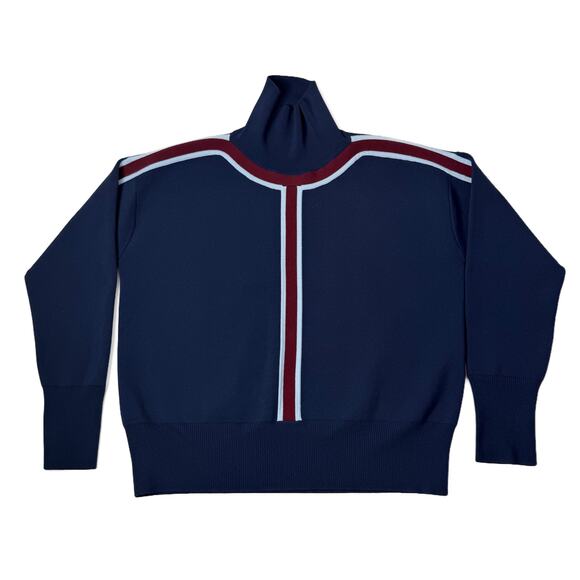 Nomia Track Stripe Mockneck Sweater Womens size Small - Picture 11 of 15